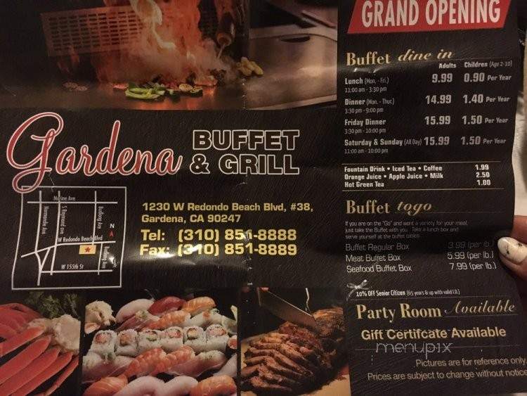 Gardena Buffet & Grill - Gardena, CA menu_pic