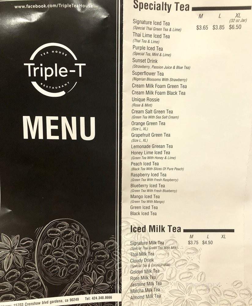Triple-T - Gardena, CA menu_pic