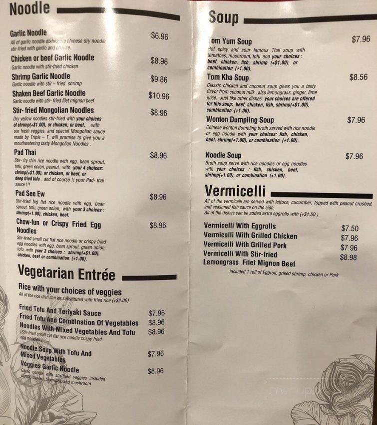 Triple-T - Gardena, CA menu_pic