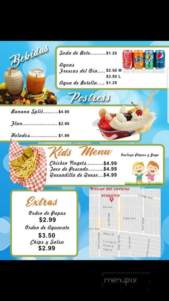 Rincon del Ceviche - Huntington Park, CA menu_pic