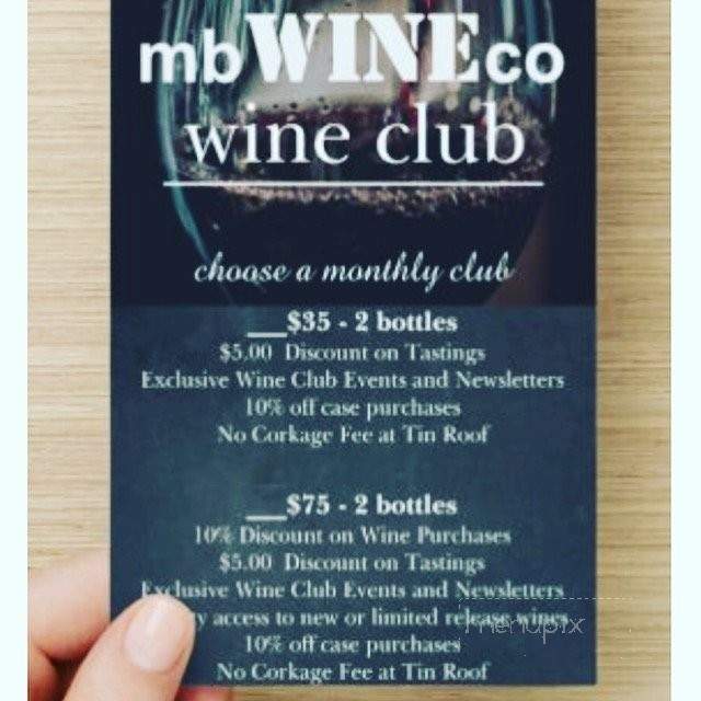 Mbwineco - Manhattan Beach, CA menu_pic