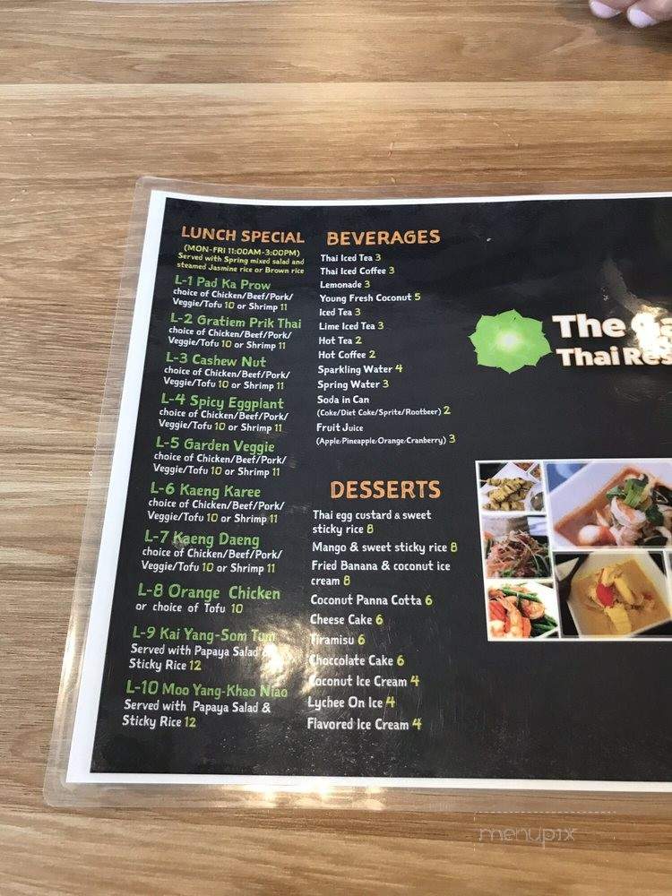 The Garden Thai Restaurant - Manhattan Beach, CA menu_pic