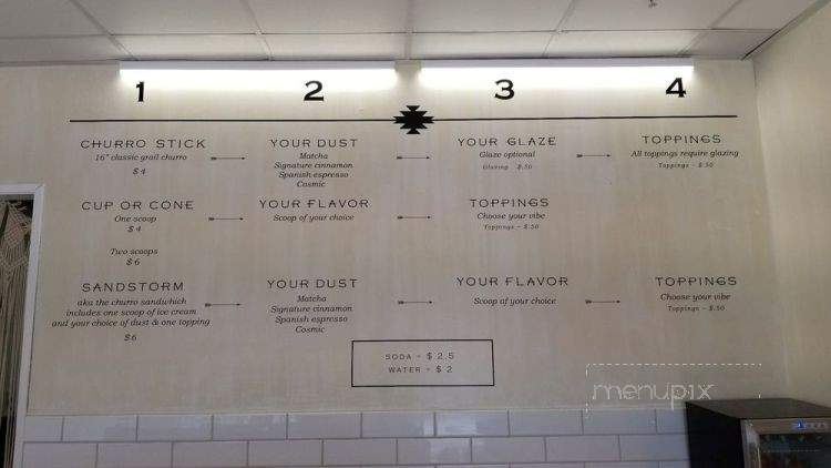 The Grail Churros & Ice Cream - Redondo Beach, CA menu_pic