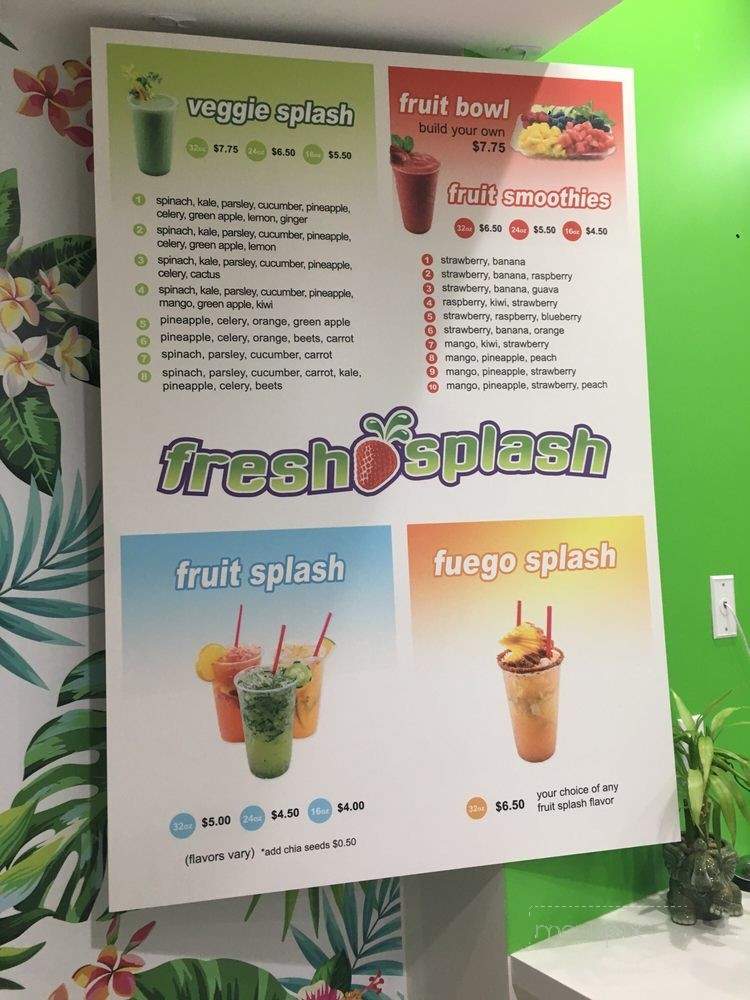 Fresh Splash - Redondo Beach, CA menu_pic