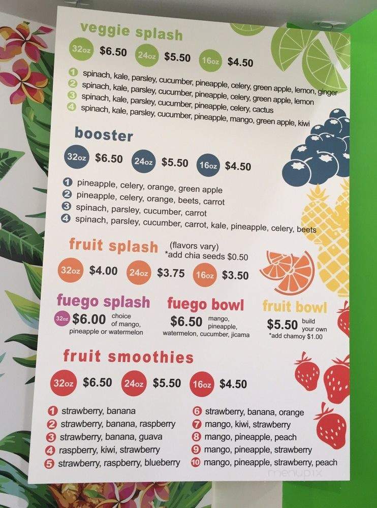 Fresh Splash - Redondo Beach, CA menu_pic