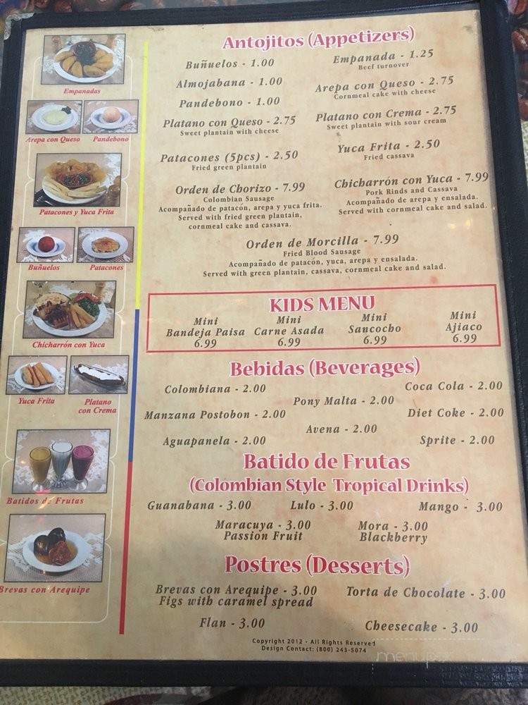 Gloria's Colombian Restaurant - South Gate, CA menu_pic