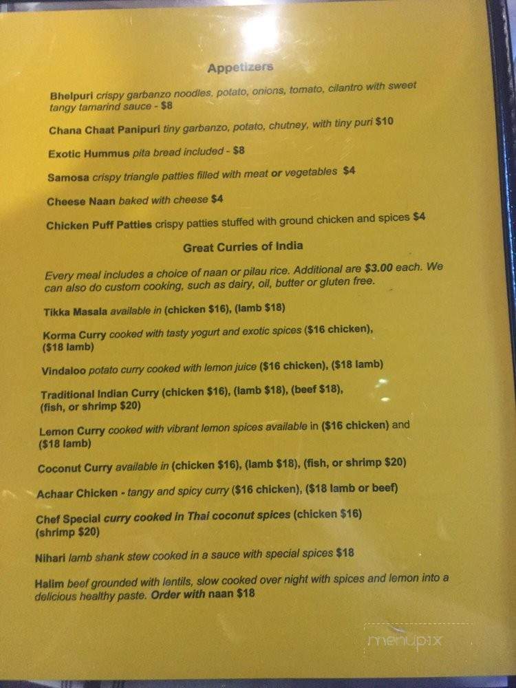Rita's Gate of India - Santa Monica, CA menu_pic