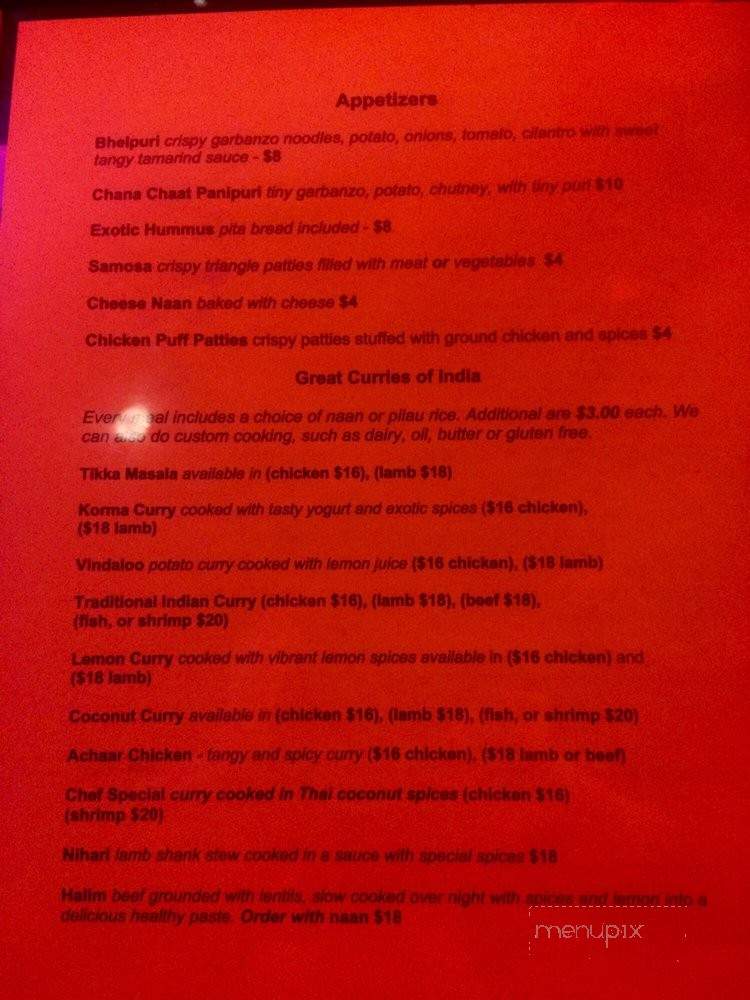 Rita's Gate of India - Santa Monica, CA menu_pic