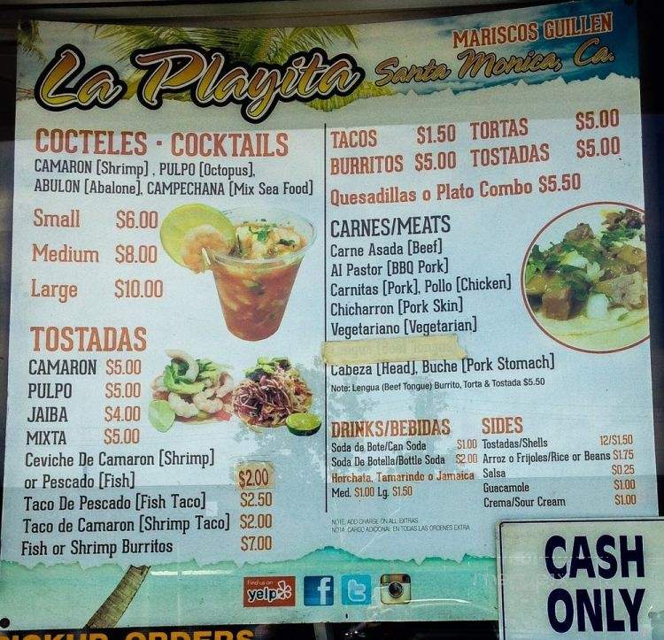 Mariscos Guillen La Playita - Santa Monica, CA menu_pic