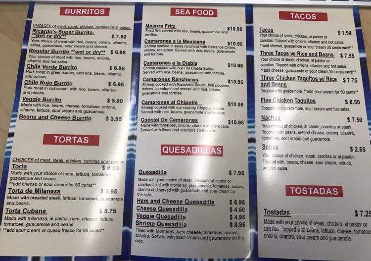 El Otro Amigo - Torrance, CA menu_pic