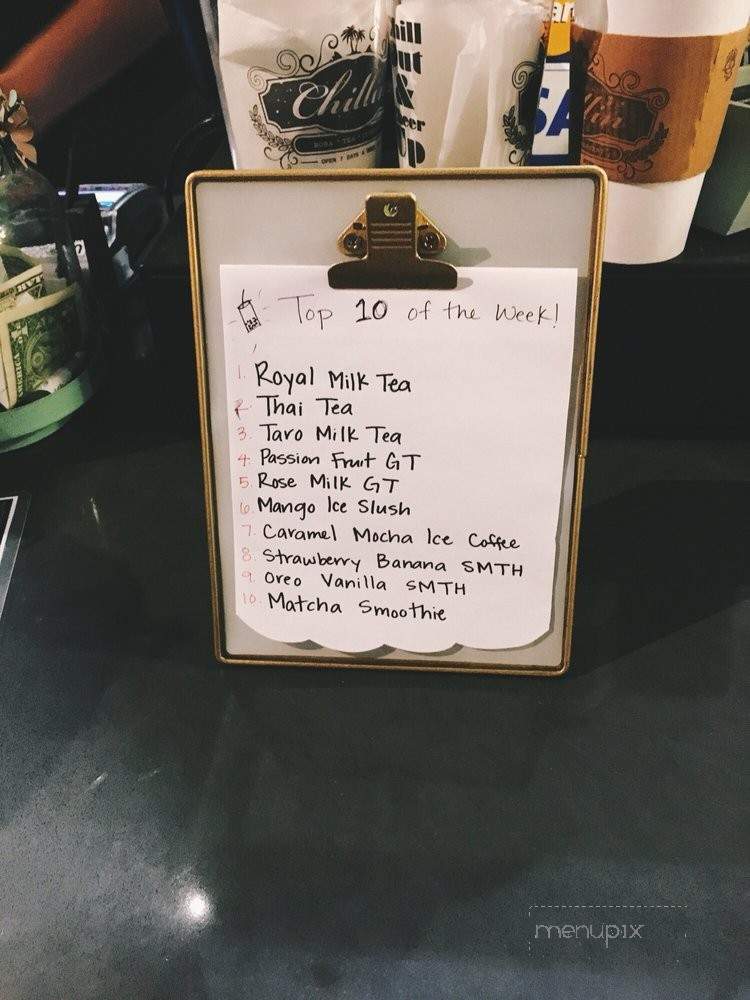 Chillin' - Whittier, CA menu_pic