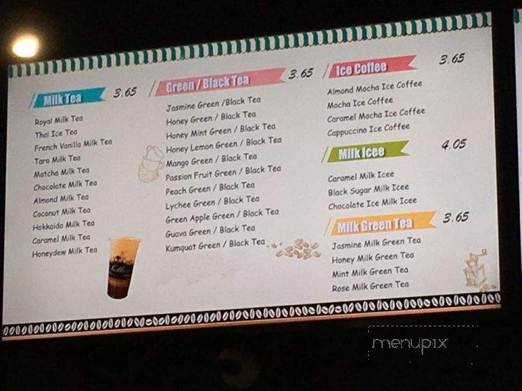 Chillin' - Whittier, CA menu_pic