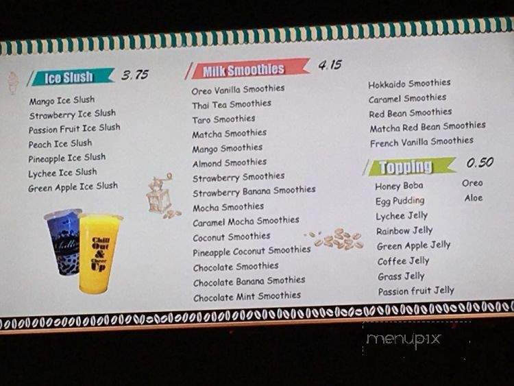 Chillin' - Whittier, CA menu_pic