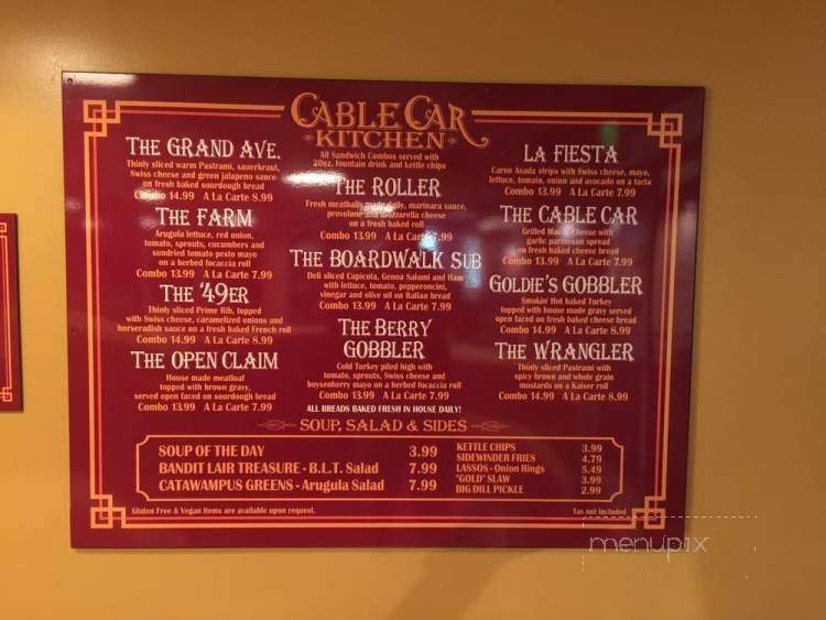 Cable Car Kitchen - Buena Park, CA menu_pic