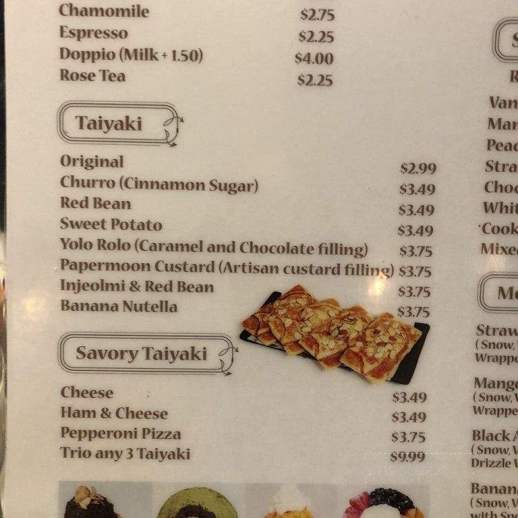 Paper Moon Dessert Cafe - Buena Park, CA menu_pic