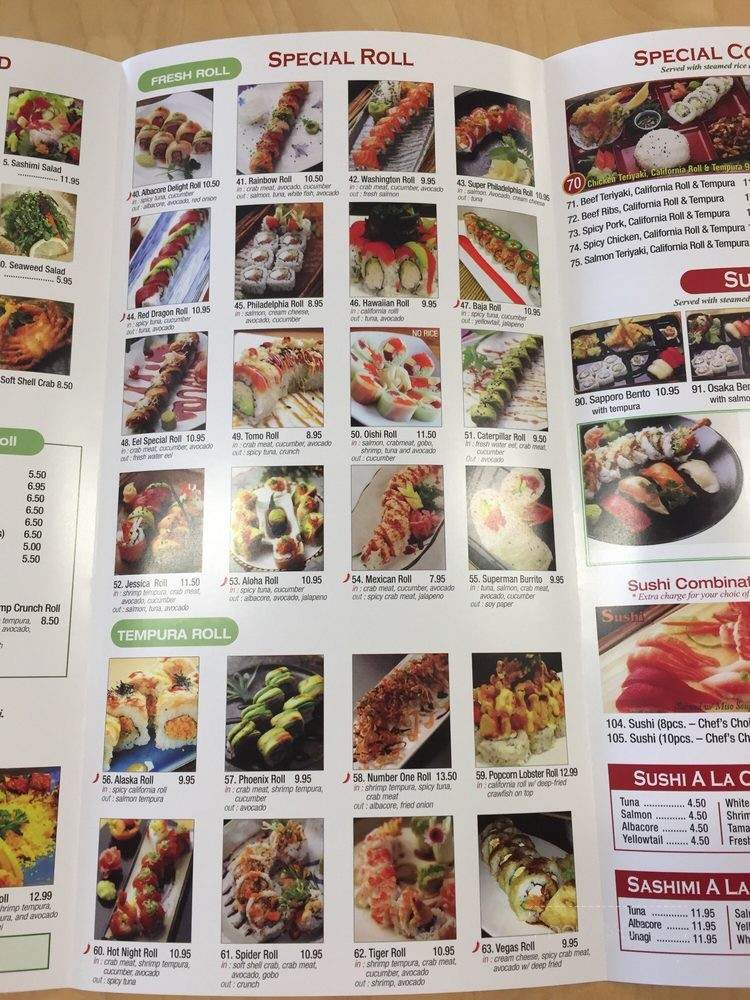 TOMO Sushi & Teriyaki - La Mirada, CA menu_pic