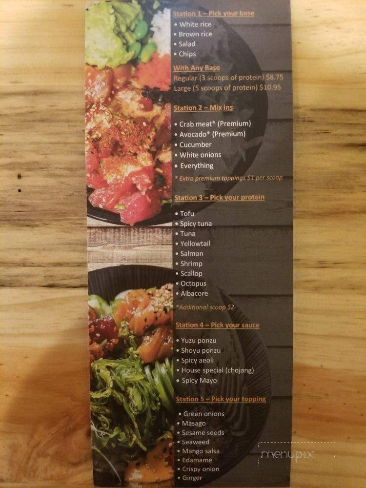 O' Poke - Norwalk, CA menu_pic