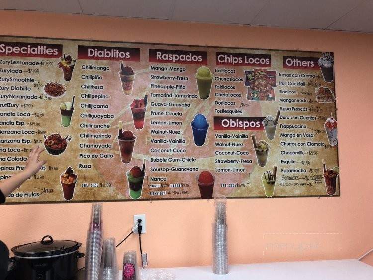 Zury's Raspados - Norwalk, CA menu_pic