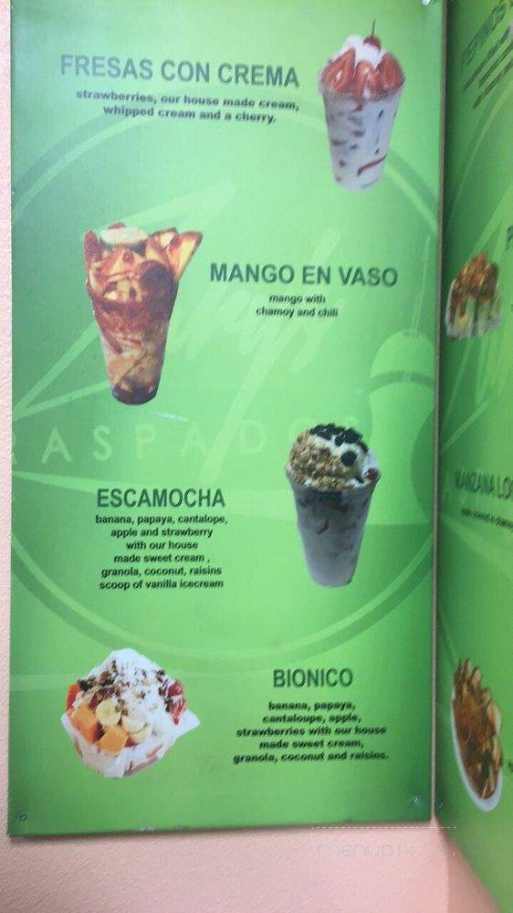 Zury's Raspados - Norwalk, CA menu_pic