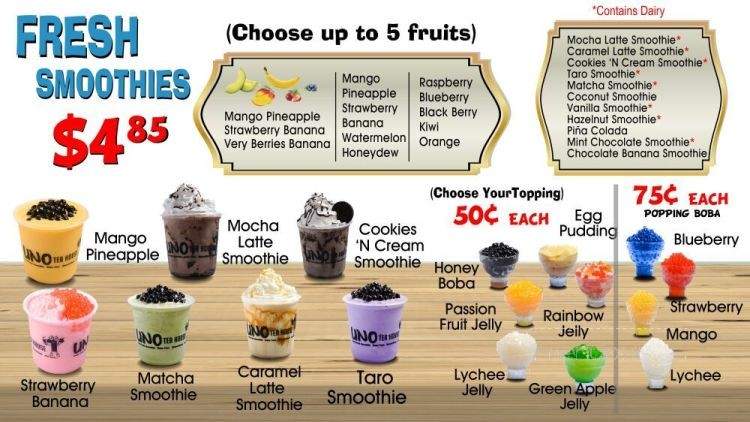 Uno Tea House - Pico Rivera, CA menu_pic