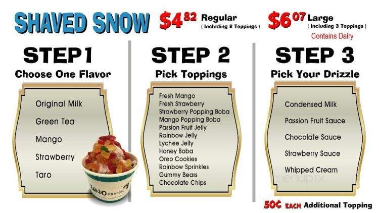 Uno Tea House - Pico Rivera, CA menu_pic