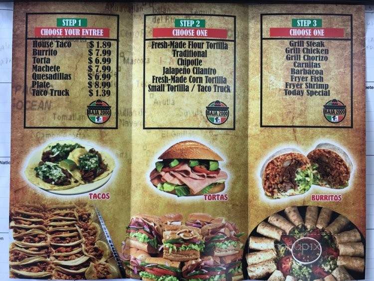 Baja 2000 - Santa Fe Springs, CA menu_pic