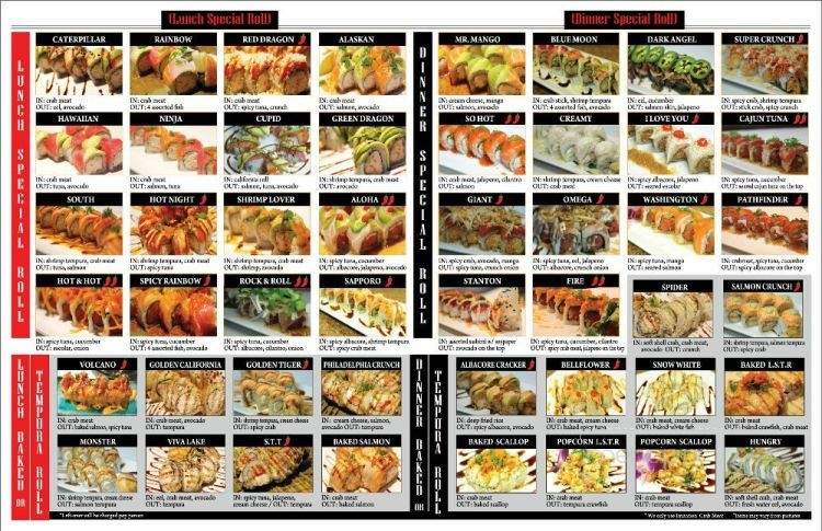 Joe's Sushi - Stanton, CA menu_pic
