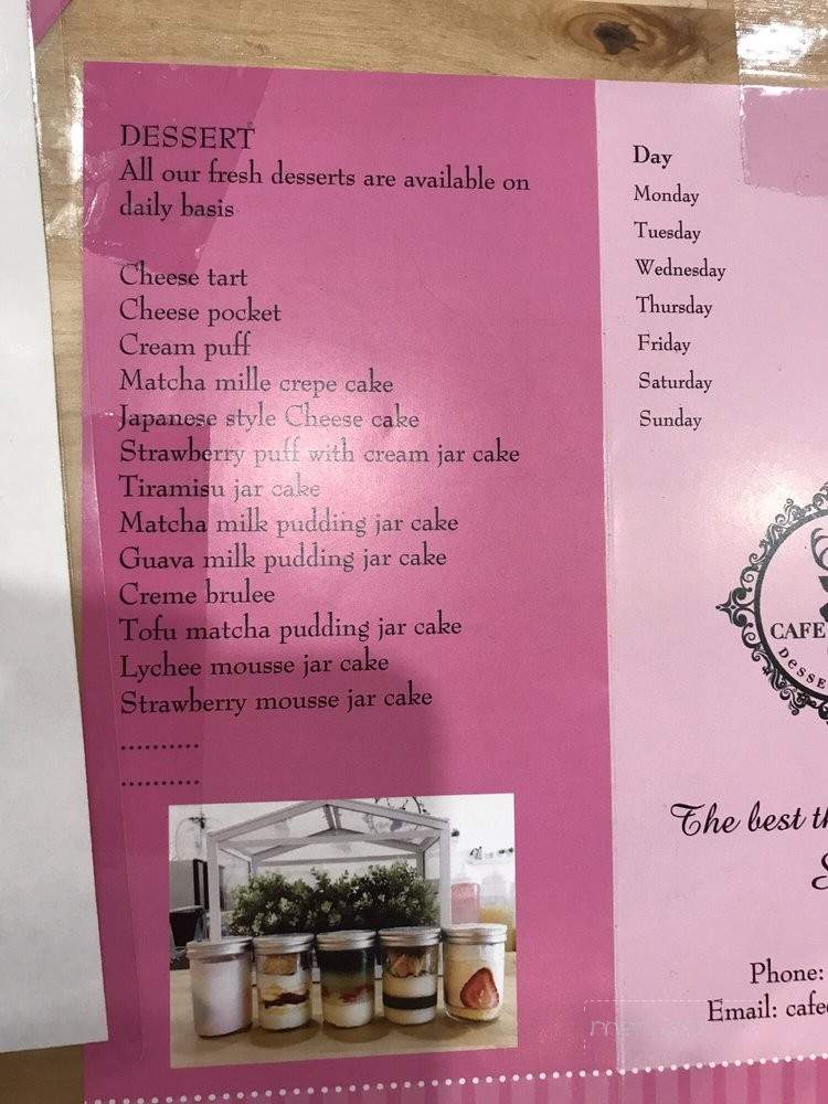 Cafe D.er - Artesia, CA menu_pic