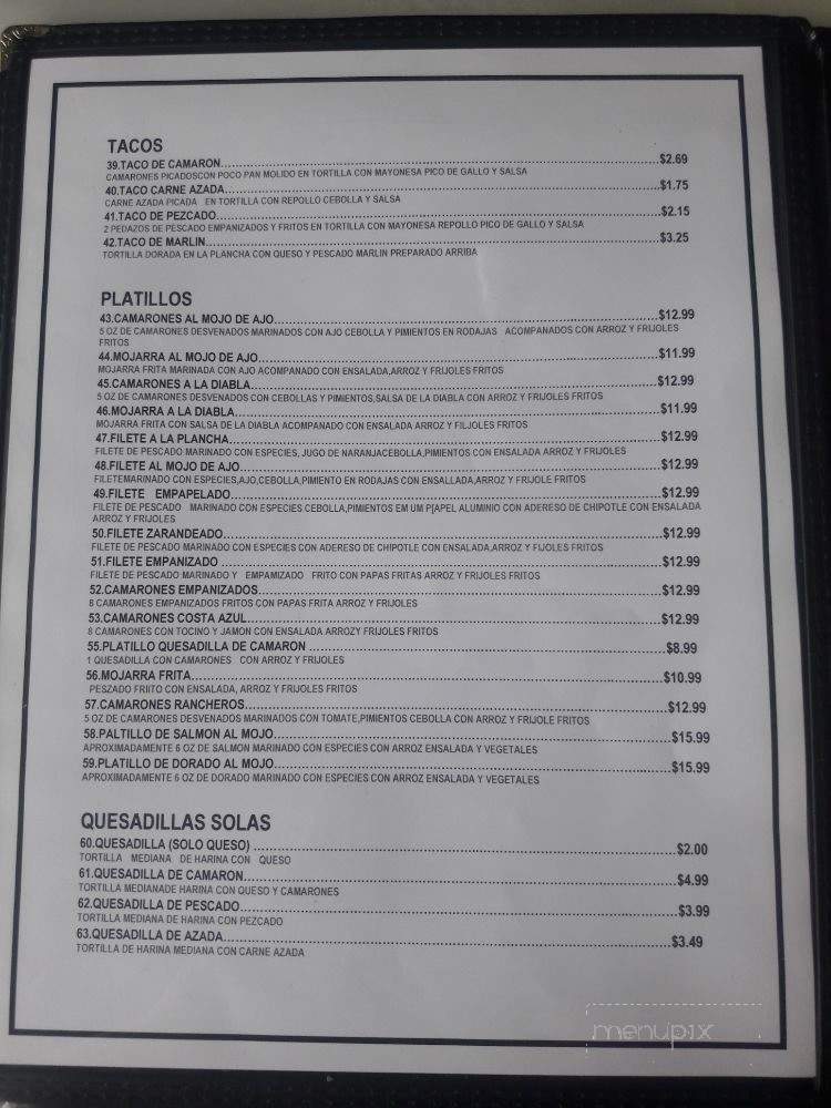 Sinaloa Fish Market & Restaurant - Bellflower, CA menu_pic