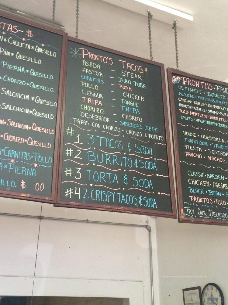 Muy Pronto Tacos - Los Angeles, CA menu_pic