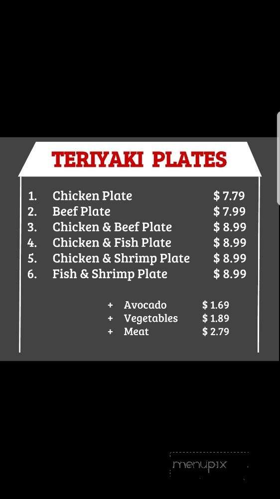 Teriyaki Table - Los Angeles, CA menu_pic