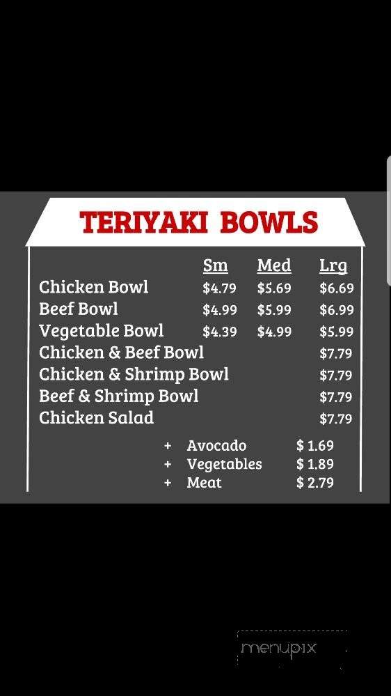 Teriyaki Table - Los Angeles, CA menu_pic