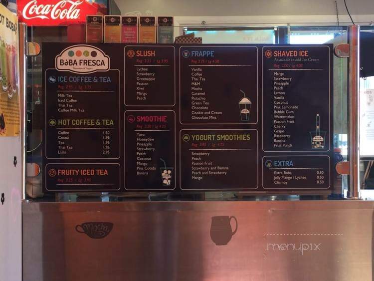 Boba Fresca - Wilmington, CA menu_pic