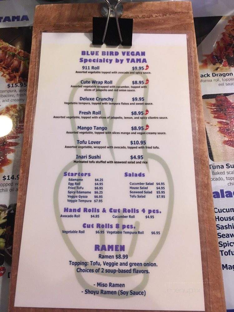 Blue Bird Sushi - Long Beach, CA menu_pic