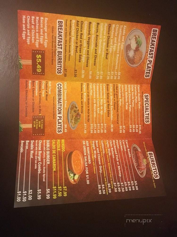 Cantarito Mexican Grill - Long Beach, CA menu_pic