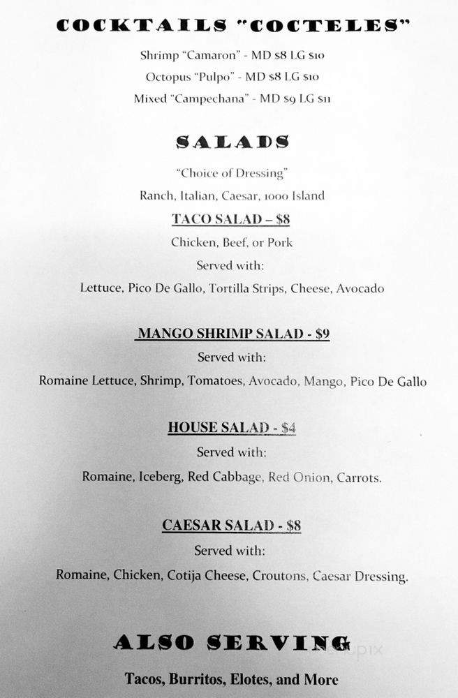 Playas Ceviche & Tortas - Long Beach, CA menu_pic