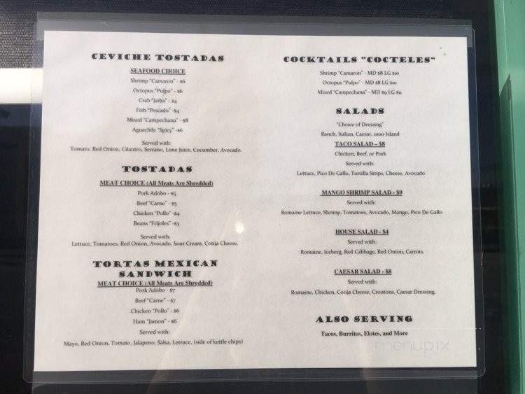 Playas Ceviche & Tortas - Long Beach, CA menu_pic