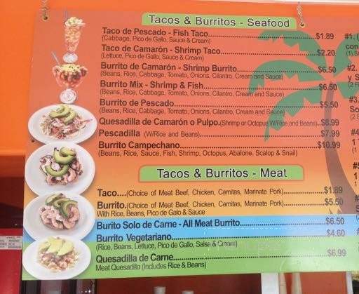 Tacos Ensenada - Sierra Madre, CA menu_pic
