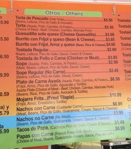 Tacos Ensenada - Sierra Madre, CA menu_pic