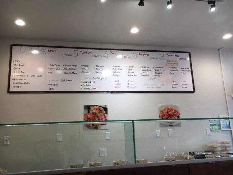 Poke Salad Bar - South Pasadena, CA menu_pic