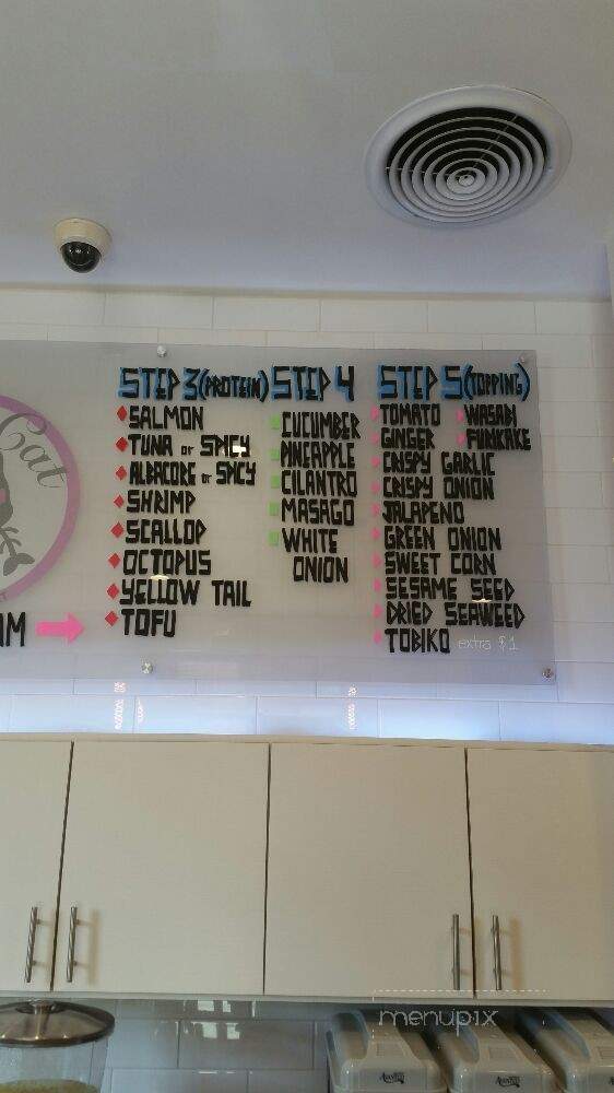 Stray Cat Poke & Dessert - Pasadena, CA menu_pic