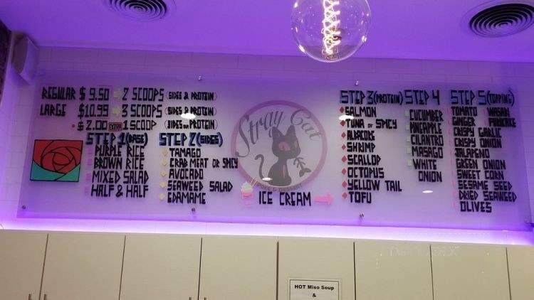 Stray Cat Poke & Dessert - Pasadena, CA menu_pic