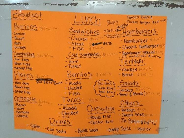 Ten Burgers - Pasadena, CA menu_pic