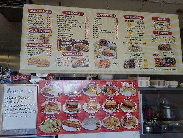 Ten Burgers - Pasadena, CA menu_pic