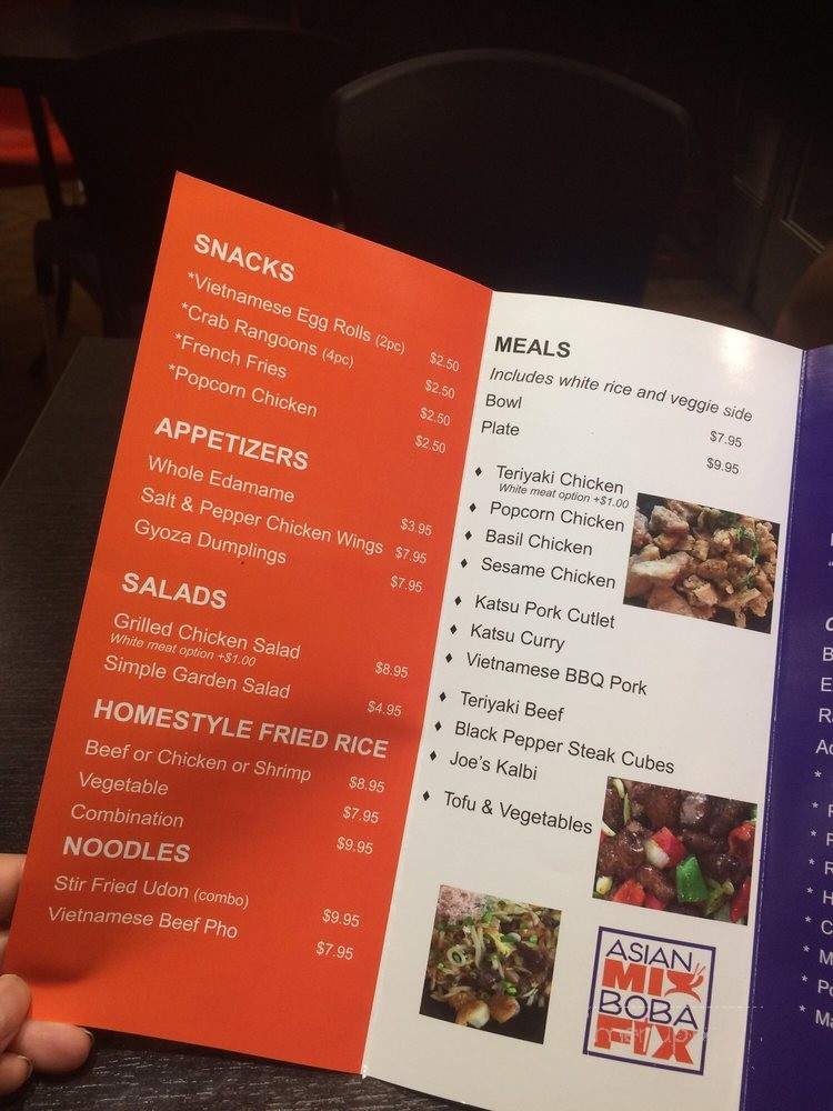 Asian Mix Boba Fix - Pasadena, CA menu_pic