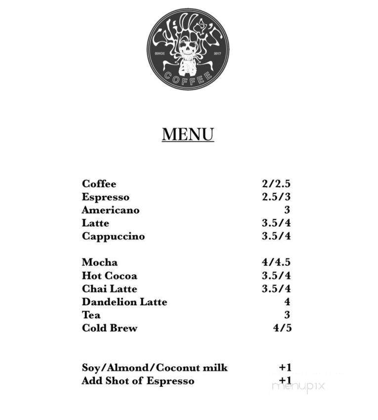 Willa's Coffee - Pasadena, CA menu_pic