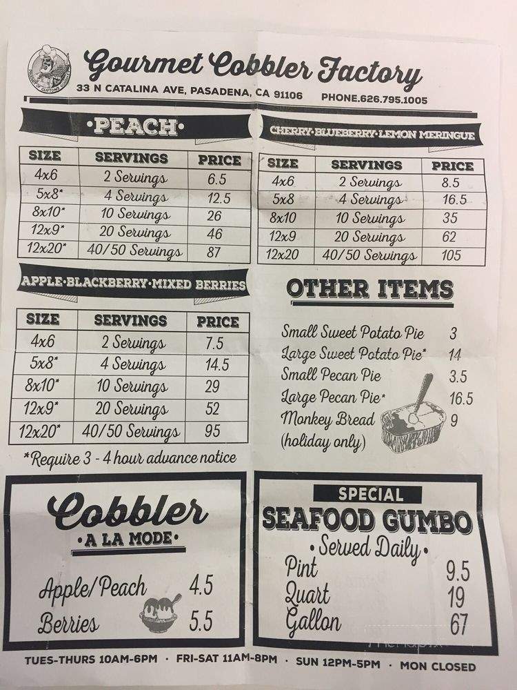Cliffton BBQ - Pasadena, CA menu_pic