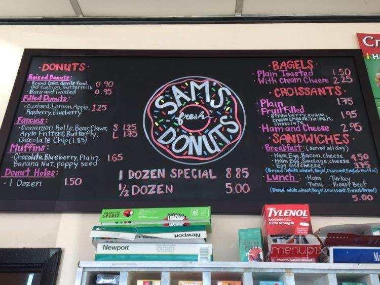 Sam's Fresh Donuts - Glendale, CA menu_pic