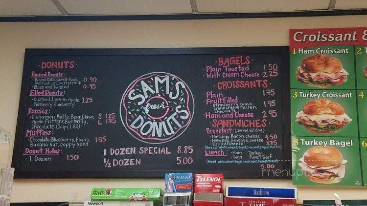 Sam's Fresh Donuts - Glendale, CA menu_pic