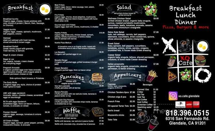 XO Cafe - Glendale, CA menu_pic